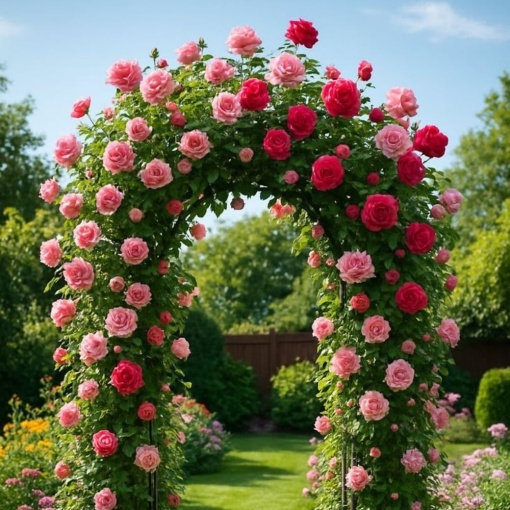 Trandafiri cățărător - Ruby Rose - Rădăcină Ambalată