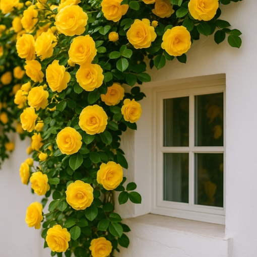 Trandafiri Căţărători Yellow Parfumați – Rădăcină Ambalată