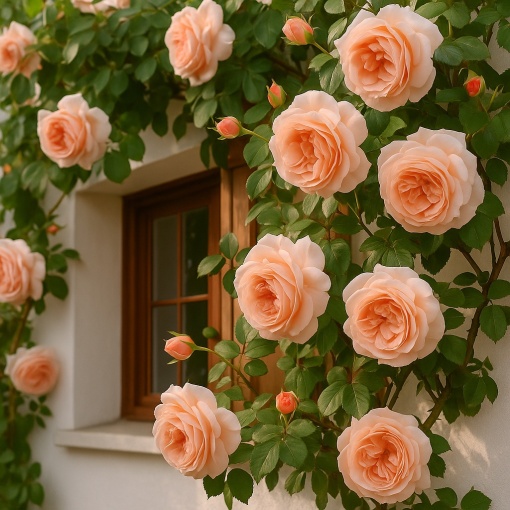 Trandafiri Cățărători Sweet Peach Parfumați - Rădăcină Ambalată