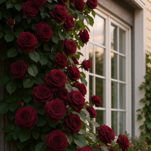 Trandafiri Cățărători Burgundy Parfumați - Rădăcină Ambalată