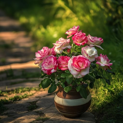 Trandafiri teahibrizi - Duett - Ghiveci 3L - Aqua Flowers