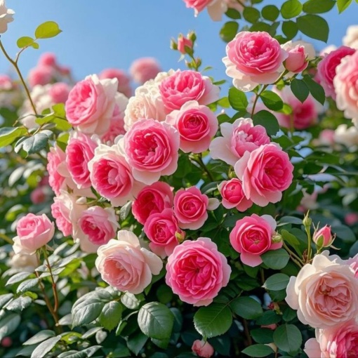 Trandafiri Cățărători Morning Pink Parfumați - Rădăcină Ambalată