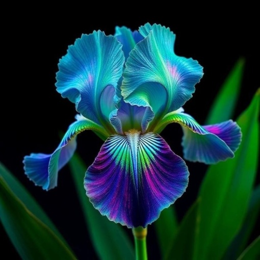 Bulbi Iris Germanica - Neon Cyan – Pachet 1 Bulb
