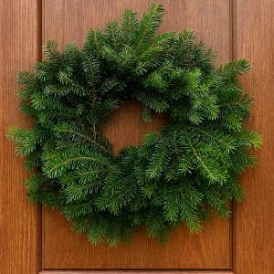 Coroniță Crăciun Simplă - Brad Natural – 30 - 40 cm