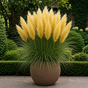 Iarbă de Pampas Galbena - - Ghiveci 2L