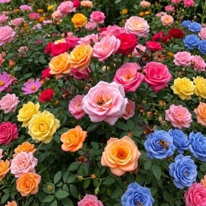 Trandafir Floribunda Parfumat Painter's Palette- Radacina ambalata- Anul 2