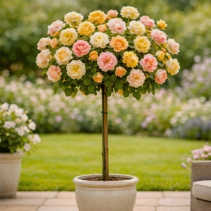 Trandafiri Pomişor - Golden Sun - Ghiveci 5L - H 150 - 160 cm