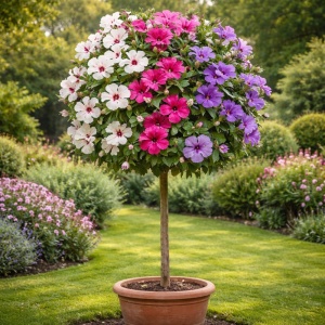 Hibiscus Pomisor Tricolor - Ghiveci 3L - H 90-110 CM