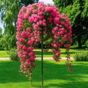 Trandafir Pomișor Plângător Velvet Dawn – Rădăcină Ambalată H 150-160 cm
