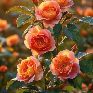 Trandafiri cățărători - Golden Flame - Rădăcină Ambalată