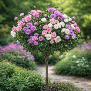 Trandafiri Pomisor - Purple Love Parfumat - Ghiveci 5L - H 150 - 160 cm