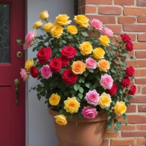 Trandafiri 'Rosa Garden' Hibrizi Fiesta Bloom - Anul 3 - Ghiveci 2L