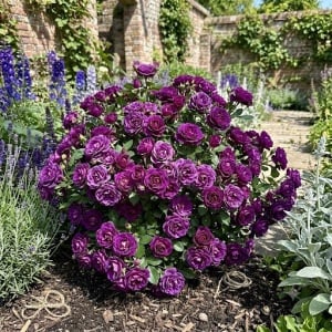 Trandafir Mini-Tufă "Indigo Royal" Parfumat - Anul 2 - Radacina Ambalata