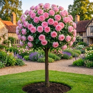 Trandafir Pomișor Blush Charm – Rădăcină Ambalată, H 150-160 cm