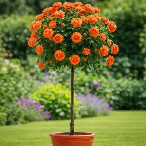 Trandafiri Pomişor - Citrus Flame - Ghiveci 5L - H 150 - 160 cm