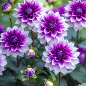 Bulbi Dalia Gigant Amethyst Frost - 1 Bucată (Rădăcină)