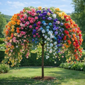 Trandafiri Pomișor Plângător Symphony – Ghiveci 5L - H 150 - 160 cm