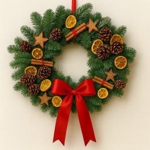 Coroniță Crăciun Natural Christmas - Brad Natural – Dimensiune 40 - 50 cm