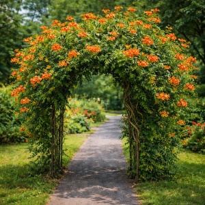 Campsis Indian Summer Orange – Pipa - Luleaua Turcului – Ghiveci 2L