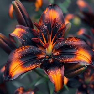 Crin Asiatic Hibrid Firestorm Ember – Pachet 3 BulbI