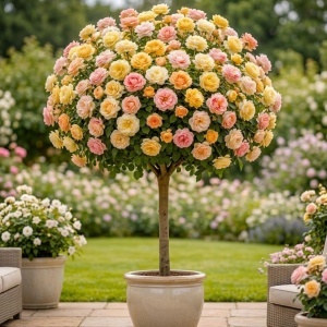 Trandafir Pomişor Golden Sun – Rădăcină Ambalată, H 150-160 cm