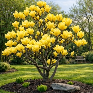 Magnolia Yellow Bird - Ghiveci P9 - H 30 cm - Img 2