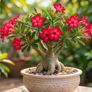 Adenium „Anouk red” (Trandafirul Deșertului) – Ghiveci