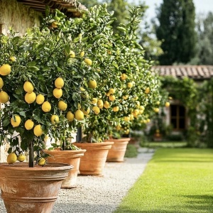 Floare terasă/balcon - Lămâi – Citrus Lemon – Cu fructe – Ghiveci 3L - Aqua Flowers - Img 4