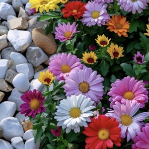 Aster - Steluta – Mix 3 culori - Ghiveci P12 – Ghiveci