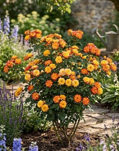 Trandafir Mini-Tufă „Sunset Beauty” Parfumat - Anul 2 -Ghiveci P14