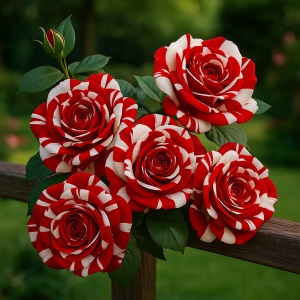 Trandafiri Cățărători Red White Parfumați - Rădăcină Ambalată
