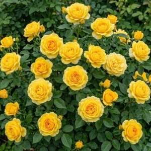 Trandafiri Floribunda Parfumati Golden Sunshine - Radacina ambalata- Anul 2