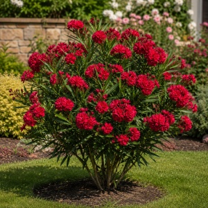 Leandru (Nerium Oleander) - Double Red - ghiveci H 40-50 cm