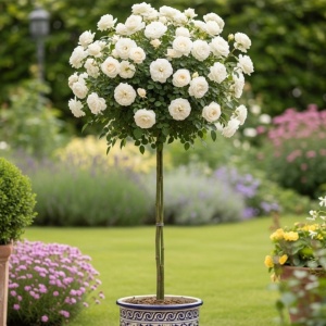 Trandafiri Pomişor - Ivory Grace - Ghiveci 5L - H 150 - 160 cm