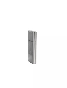 Brichetă de lux Givenchy 3307 argintie, vedere laterala, pentru evidentierea grosimii brichetei