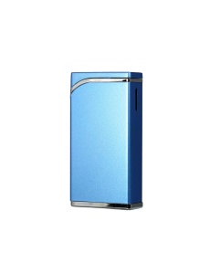 Brichetă Sarome SRM 105 A, sistem piezoelectric, reincarcabila cu gaz butan, culoare bleu satinat cu o dunga de delimitare argintie