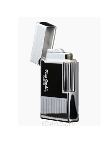 Brichetă metalică de lux Pierre Cardin MF 78-01, cu caapacul ridicat, culoare negru cu argintiu