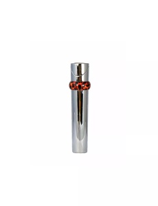 Brichetă metalică Gino Casti piezoelectrică argintie cu design camila, reincarcabila