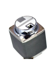 Brichetă Sarome de birou piezoelectrică, culoare argintiu lucios cu negru pe fond alb