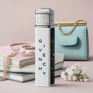 Brichetă de lux Givenchy 1614, design vertical alb-negru, aprindere piezoelectrică