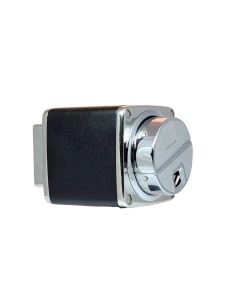 Brichetă Sarome de birou piezoelectrică, culoare negru cu argintiu lucios, asezata pe o parte, metalica, reincarcabila, piezo