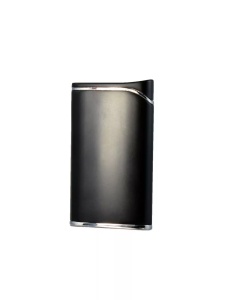 Brichetă Sarome SRM 119 B, prezentare frontala, culoare negru satinat cu o dunga argintie, sistem piezo, reincarcabila