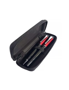 Set pix și roller Pierre Cardin bordeaux satinat și negru, prezentare in etui dur de culoare neagra