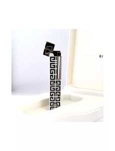 Brichetă de lux Givenchy 3808 de culoare alb/negru cu logo-ul brandului, cu capacul deschis asezata in cutia cadou alba