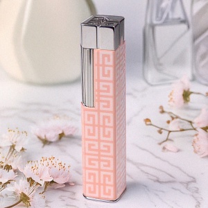 Brichetă de lux Givenchy 3809 pink, design rose cu logo, aprindere clasică, made in Japan