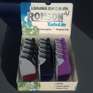 Brichetă Ronson Turbolite, antivânt, reîncărcabilă, design ergonomic unisex