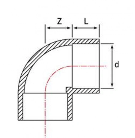 Cot PVC-UH 90° - Img 2