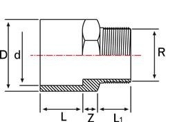 PVC-UH soldering adapter and external thread - Img 2