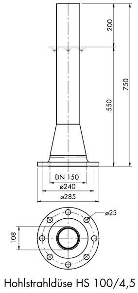Hollow Jet Nozzle 100 - Img 3