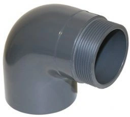 Cot PVC-UH 90° PRO-FIT cu filet exterior